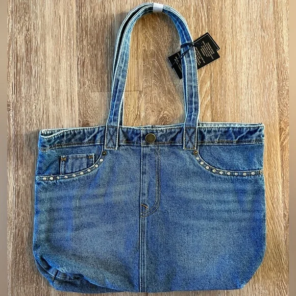 DG2 by Diane Gilman- Denim Jean Tote Bag (NWT) - Picture 2 of 8
